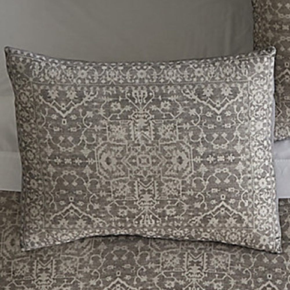 2 Ballard Designs Suri Printed Velvet Standard Shams